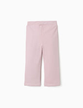 Carregar imagem no visualizador da galeria, Leggings à boca de sino cardadas para bebé menina, lilás
