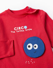 Carregar imagem no visualizador da galeria, T-shirt de Manga Comprida em Algodão para Bebé Menino &#39;Circo&#39;, Vermelho Zippy
