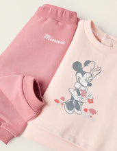 Carregar imagem no visualizador da galeria, Sweat + Calças Cardadas para Recém-Nascida &#39;Minnie&#39;, Rosa Zippy
