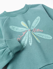 Carregar imagem no visualizador da galeria, Sweat Cardada com Estampado com Relevo, Verde-Claro Zippy
