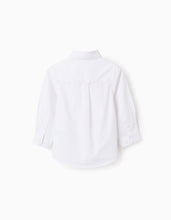 Carregar imagem no visualizador da galeria, Camisa em Oxford de Algodão para Bebé Menino, Branco Zippy
