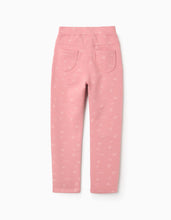 Carregar imagem no visualizador da galeria, Jeggings Cardadas com Motivo para Menina, Rosa
