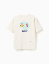 Carregar imagem no visualizador da galeria, T-shirt de algodão bege com bolso para menino
