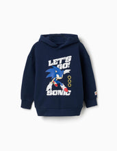 Carregar imagem no visualizador da galeria, Sweat azul marinho com estampado do Sonic, para memino
