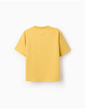 Carregar imagem no visualizador da galeria, T-shirt de algodão com um estampado Spider-Man e Iron-Man para menino, amarelo
