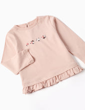 Carregar imagem no visualizador da galeria, Conjunto de 3 peças de algodão para bebé menina, branco/rosa/azul
