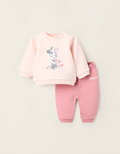 Carregar imagem no visualizador da galeria, Sweat + Calças Cardadas para Recém-Nascida &#39;Minnie&#39;, Rosa Zippy
