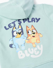 Carregar imagem no visualizador da galeria, Casaco com Capuz em Algodão para Bebé &#39;Bluey&#39;, Azul Claro Zippy
