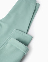 Carregar imagem no visualizador da galeria, Leggings Cardadas para Menina, Verde Água Zippy
