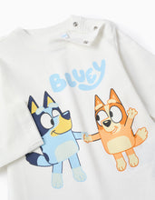 Carregar imagem no visualizador da galeria, T-shirt de Algodão para Bebé &#39;Bluey &amp; Bingo&#39;, Branco Zippy
