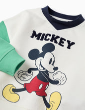 Carregar imagem no visualizador da galeria, Fato de Treino de Algodão para Bebé Menino &#39;Mickey&#39;, Azul/Branco/Verde Zippy
