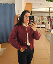 Carregar imagem no visualizador da galeria, Casaco Malha Bordô
