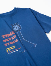 Carregar imagem no visualizador da galeria, T-shirt de algodão azul para menino
