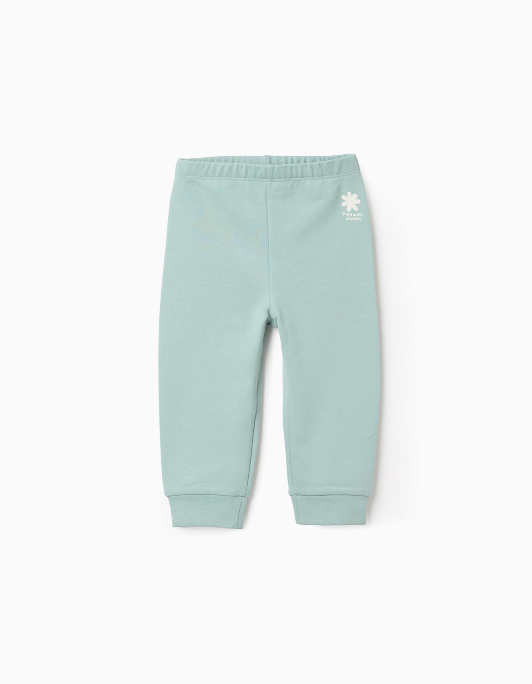 Joggers Cardados Detalhe Estampado, verde-água, Zippy
