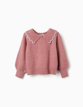 Carregar imagem no visualizador da galeria, Camisola em malha menina, rosa Zippy
