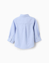 Carregar imagem no visualizador da galeria, Camisa em Oxford de Algodão para Bebé Menino, Azul Zippy
