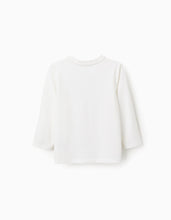 Carregar imagem no visualizador da galeria, T-shirt de Manga Comprida em Algodão para Menino &#39;Scotland&#39;, Branco Zippy
