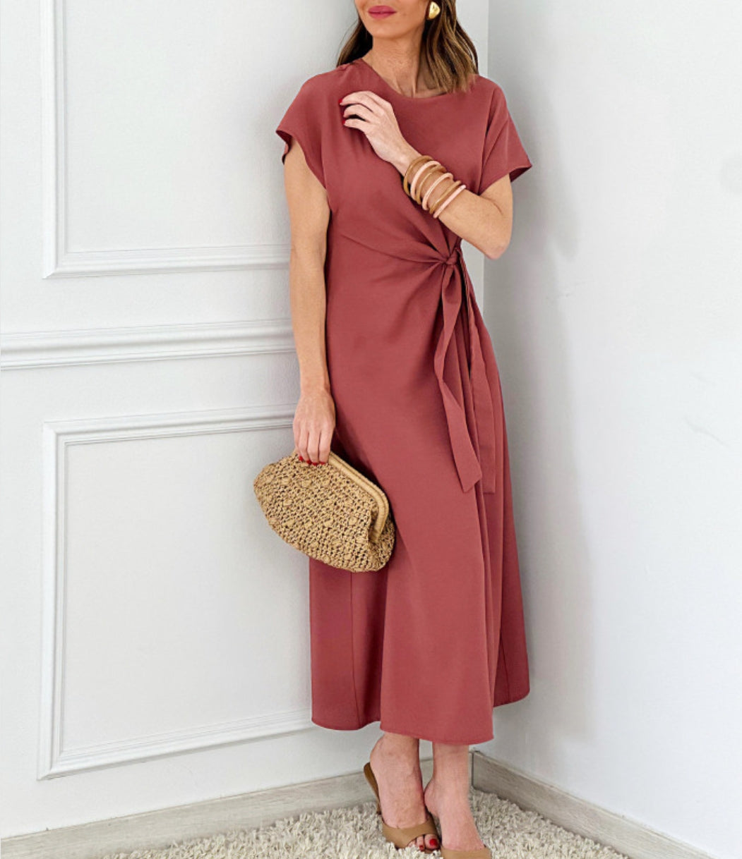 Vestido Fluído Terracota