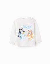 Carregar imagem no visualizador da galeria, T-shirt de Algodão para Bebé &#39;Bluey &amp; Bingo&#39;, Branco Zippy
