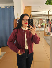 Carregar imagem no visualizador da galeria, Casaco Malha Bordô
