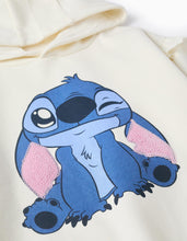 Carregar imagem no visualizador da galeria, Sweat Cardada com Capuz e Lantejoulas para Menina &#39;Stitch&#39;, Bege Zippy
