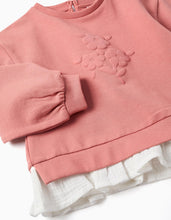 Carregar imagem no visualizador da galeria, Conjunto de algodão com estampado de flores para bebé menina, rosa
