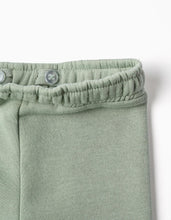 Carregar imagem no visualizador da galeria, Fato de treino cardado com corações para bebé menina, branco/verde
