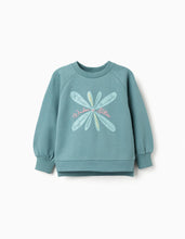 Carregar imagem no visualizador da galeria, Sweat Cardada com Estampado com Relevo, Verde-Claro Zippy
