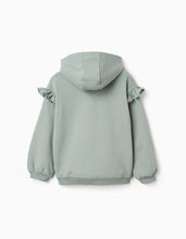 Carregar imagem no visualizador da galeria, Sweat cardada com capuz Stitch &amp; Angel para menina, verde-escuro
