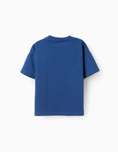 Carregar imagem no visualizador da galeria, T-shirt de algodão azul para menino
